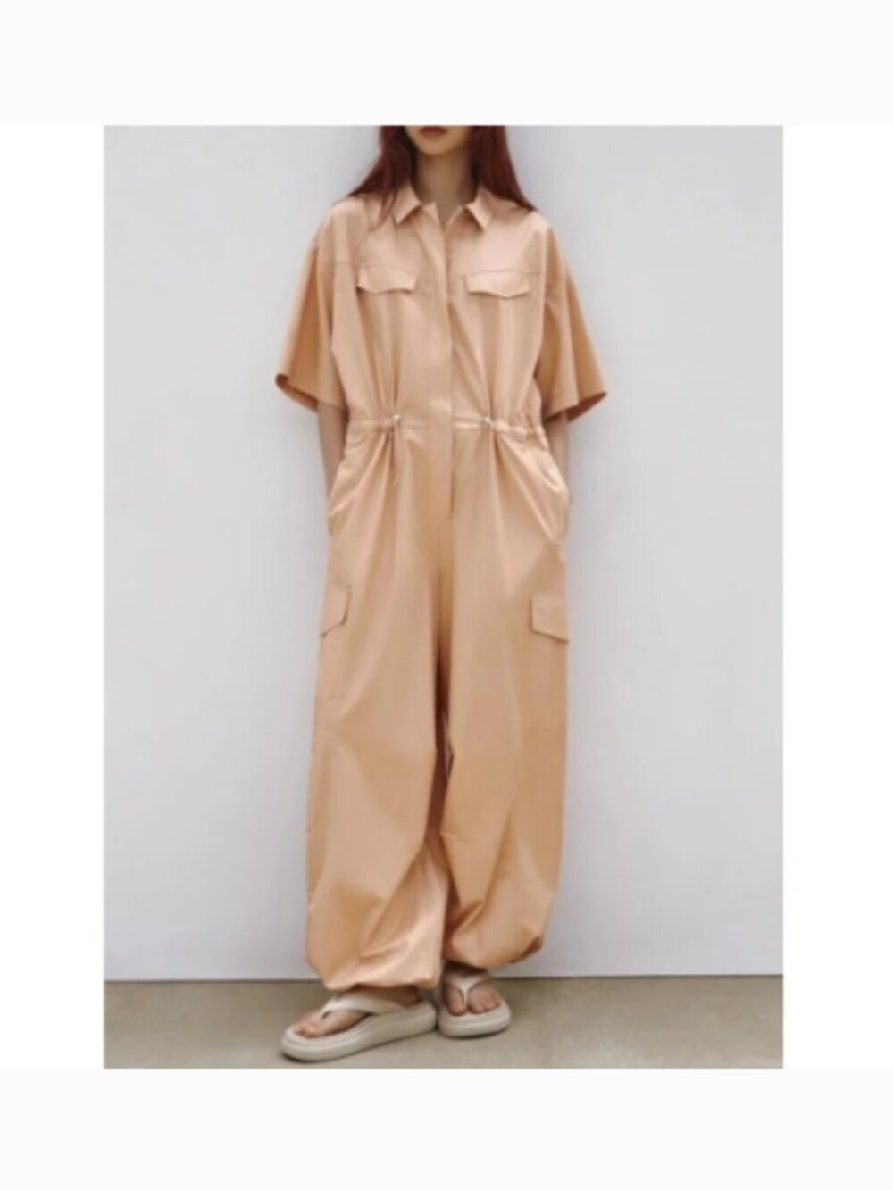 Zara Gabardine Utility Jumpsuit Women's Size XS